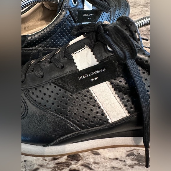 DOLCE & GABBANA Leather Colorblock Pattern Sneakers Sz 8.5 - Picture 7 of 10